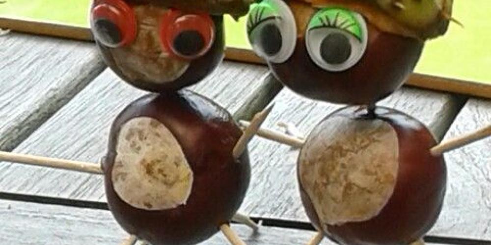 herfstknutselen met kastanjes